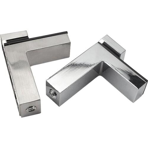 10PCS Adjustable Glass Clamp F shape Glass Plated Brackets Zinc Alloy Chrome finish Shelf Holder Support Brackets Clamps Home