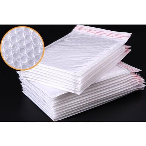 10 pieces / pack 20 * 25mm waterproof white pearl film bubble envelope pouch foam mail filled envelope wrap Kraft