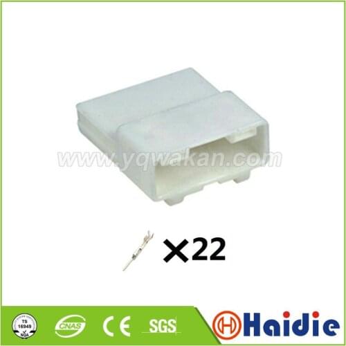 2sets auto 22pin cable housing plug wiring harness unsealed connector