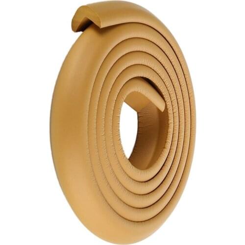 2M Children Protection Table Guard Strip Baby Safety Products Glass Edge Furniture Horror Crash Bar Corner (Wood color)