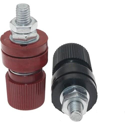 2 pieces 6mm JS-333 50A iron/copper terminal red black plastic joint plug welding machine inverter shell connector double DIY