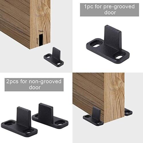 2Pcs POM Barn Wood Door Swing Stopper Floor Guide Plug Furniture Hardware Tools Portable Easy to Installation Durable
