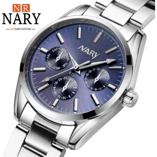 2020 Woman Watch Top Luxury Brand NARY Watch Fashion Women Watches Stainless Steel Quartz Watch Ladies Watches relogio feminino