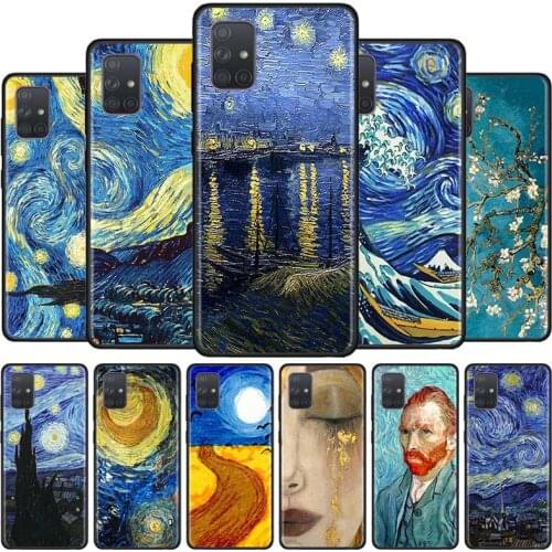 Paintings Starry Night Van Gogh Phone Case For Samsung Galaxy A12 A02s A11 A81 A01 A21 A31 A41 A21S Quantum TPU Cover