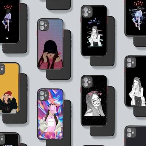 Ins heart senior boys and girls Phone Case For iphone 12 11 8 7 plus mini x xs xr pro max matte transparent cover