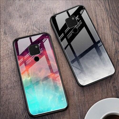 Tempered Glass Case For Huawei Mate 10 20 Pro Mate10 20 Lite Coque Colorful Cover Phone Case For Huawei Mate 30 Lite Mate 30 Pro