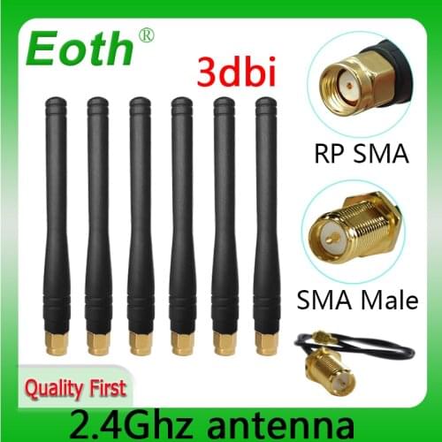 2.4Ghz antenna Wifi Antenna 3dbi RP-SMA Connector 2.4ghz antenne 2.4G wifi antena router + IPX to SMA pigtail Extension Cable