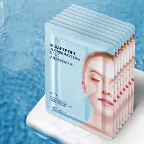 Hexapeptide Collagen Forehead Mask Gentle Hydration Improves Forehead Texture Moisturizing Forehead Facial Mask