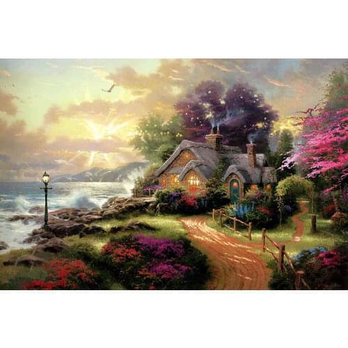 Обои Puzzle of 1000 Pieces DIY Educational Toy For Adult Children Educational ToyWooden Assembling Picture Landscape Puzzles