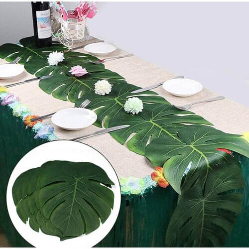 10pcs Artificial Tropical Palm Leaf Monstera Balloon Garland Arch Accessories Birthday Wedding Home Party Decorations Supplies