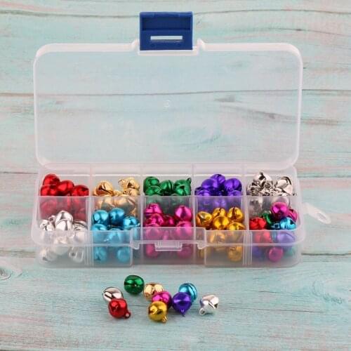 Jingle Bells, 100 Pieces 12MM Crafts Little Bells for DIY Stuffed Animals Supplies, Plush Toys Making Accessories, Wreath Decor