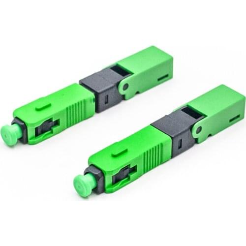 UNIKIT ESC250P SC APC Fast Connector Mechanical Fiber Optic Fast Pre-polish No-Polish Connector 50/100/200Pcs