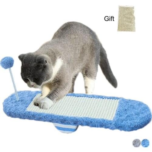 Pet Cat Scratch Board Pad Mad Protector Cat Seesaw Scratch Toy Interactive Sisal Cat Scratcher Kitten Toys Multifunction Pad