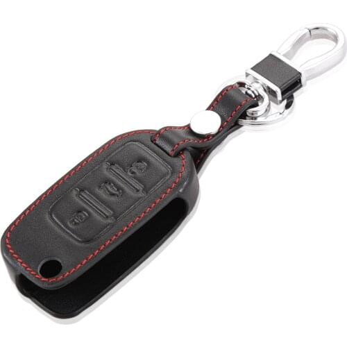 Car styling leather key cover For Volkswagen VW Jetta MK6 Tiguan Passat Golf 4 5 6 POLO UP CC Boras Kodak Octavia A5 Fabia Super
