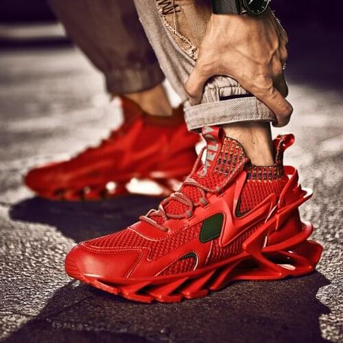 New Red Sock Shoes for Men Casual High Quality Blade Sneakers Man Mesh Shoes Breathable Male Trainers Outdoor deportivas hombre