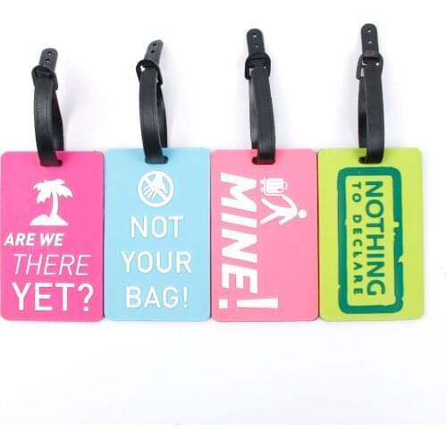 New Suitcase Luggage Tags Identifier Label ID Address Holder Environmental Protection Cover Luggage Tag Travel Accessories