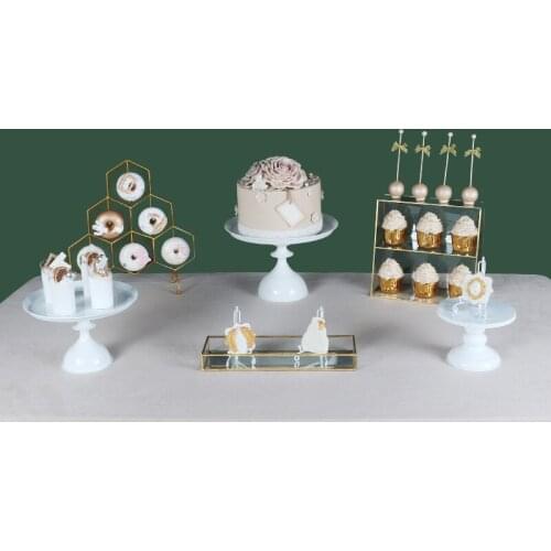 White cake decoration dessert table cake display stand acrylic dessert jewelry tray