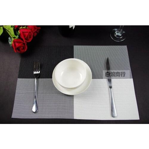 The New Tianzi Grid Insulated Bowl Coaster Waterproof And Easy To Clean PVC Kitchen Square Table Mat