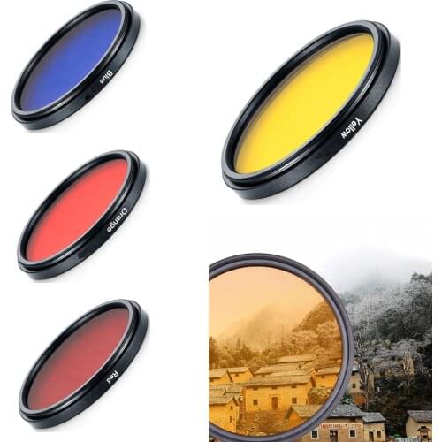 Full Colour Filter kit Lens Cap Filters Carrying Case for Nikon Coolpix P900 P950 P1000 Camera