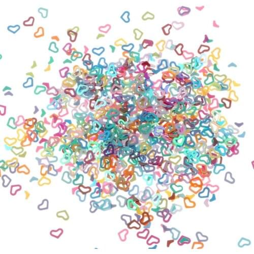 30g 3x1mm Hollow Acrylic Heart Flat Loose Sequins Paillette Sewing For Clothing Accssories Art Decoration Jewelry Making Diy