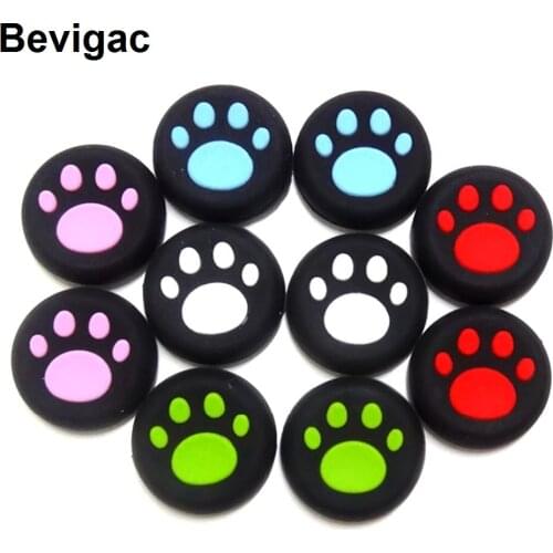 Bevigac 8pcs Silicone Controller Thumb Stick Grip Cap Cover Case for Sony Play Station PS Dualshock 4 PS3 Microsoft Xbox One 360