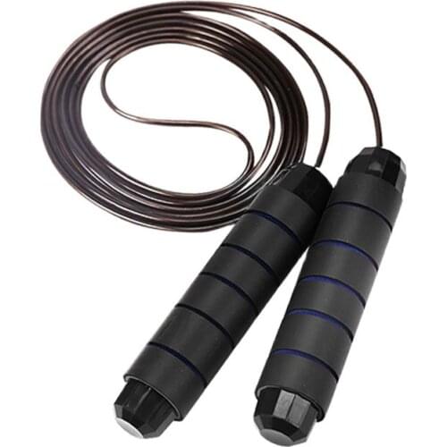Wholesale high quality Skipping rope with foam steel wire bearing speed and strength training jump rope
