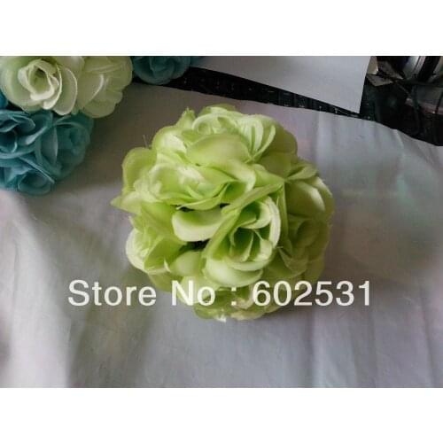 SPR 20cm wedding silk kissing ball-green,supermarket ,hotel,suqare decoration flower ball