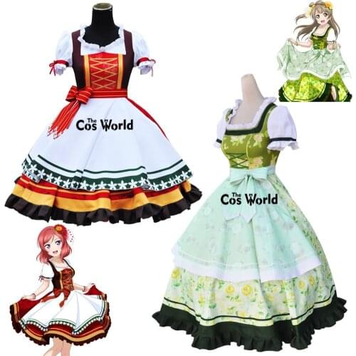 Love Live School Idol Project World Travel Kotori Minami Maki Nishikino Boob Tube Top Dress Outfit Apparel Cosplay Costumes