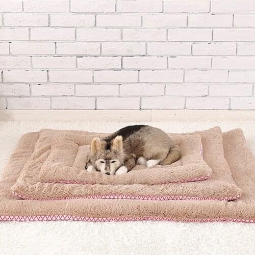 Winter Warm Pet Cushion Thickened Four Seasons Available Washable Dog Cat Blanket Dual-use Sofa Bed Mats Pets Sleeping Mattress
