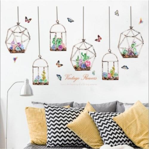 1 Set Home Wall Sticker PVC Mordern Kawaii Self-adhensive DIY Wall Decoration for Living Room Children Room Wall Window Cabinet