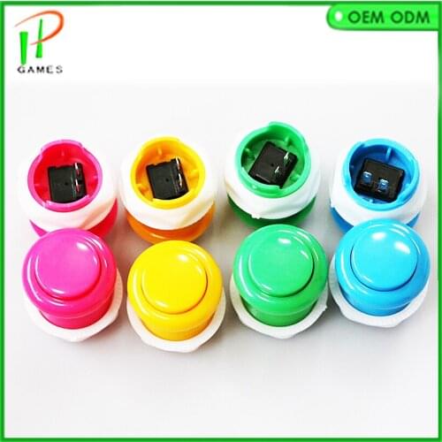 1 pcs 28mm Arcade push button with micro switch for Arcade game console cabinet parts