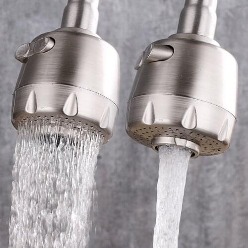 2 in 1 multi function kitchen faucet shower head sprayer brushed surface