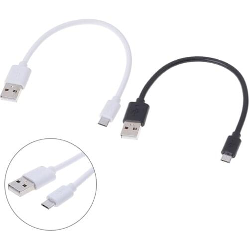 20cm Short Micro USB/for Iphone Fast Charge Cable Data Cable Charging Cord Black White