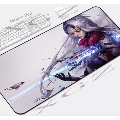 XGZ For Csgo Dota Anime Injured Girl Large Game Mouse Pad Precision Black Lock Custom Computer Desk Mat Slip 900x400 / 900x300
