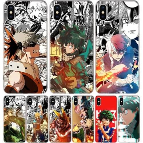 My Hero Academia Deku Cover Phone Case For Iphone 11 12 Mini Pro 7 6 X 8 6S Plus XS MAX + XR 5S SE 10 9 Art TPU Coque Capa Shell