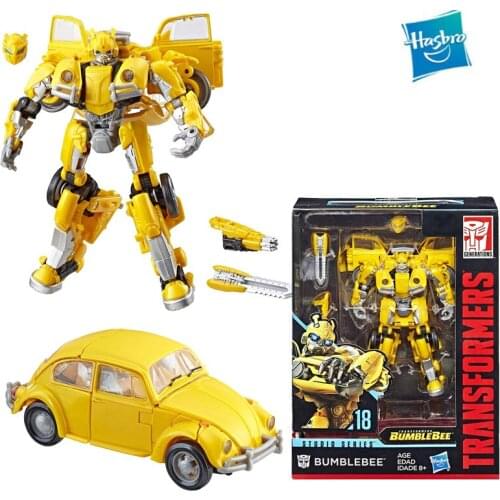 Original Hasbro Transformers Studio Series 18 Deluxe Class Movie Bumblebee Anime Action Figure Model Toys Transformers Toys
