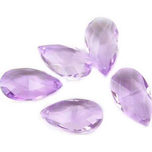 Lilac 38mm/50mm/63mm/76mm Crystal Chandelier Parts Almond Crystal Chandelier Beads Lighting Prism Pendant Hanging Parts