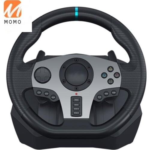 Gaming Racing Steering Wheel Ergonomic Shifter Game Controller Car Steering Wheel Pedal Vibration Driving Gaming Handle