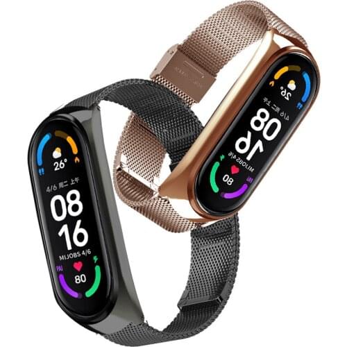 Milanese Metal Strap for Xiaomi Mi Band 5 6 Stainless Steel Bracelet for Miband 5 6 Replacement Straps Accessories