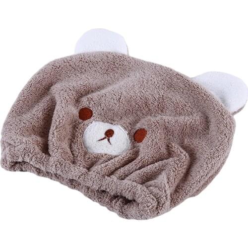 Cute Baby Hair Dry Hat Towel Quick Dry Shower Cap Strong Absorbing Drying Soft Cartoon Children
