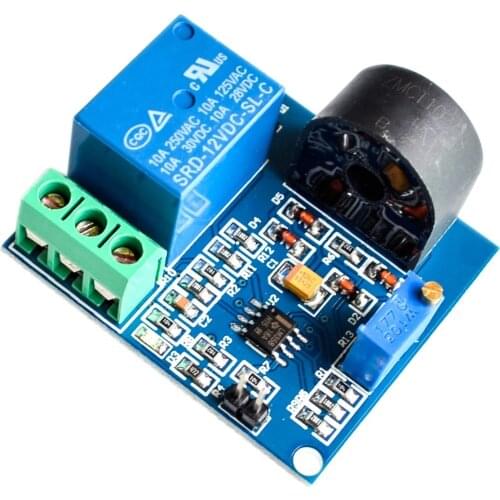 AC Current Detection Sensor Module 5V 12V 24V Relay Protection Module 5A Over-Current Overcurrent Protection Switch Output