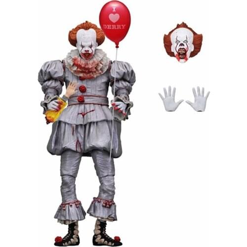 NECA IT Bloody Version 7" Scale Pennywise Clown Action Figure Movie Doll In Stock