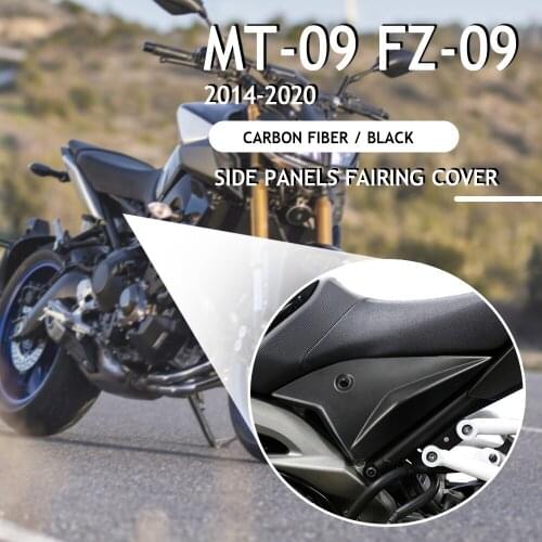 NEW 2014-2020 Motorcycle Side Panels Cover Fairing Cowl Plate Cover Carbon / Black For Yamaha MT-09 MT 09 MT09 FZ-09 FZ 09 FZ09