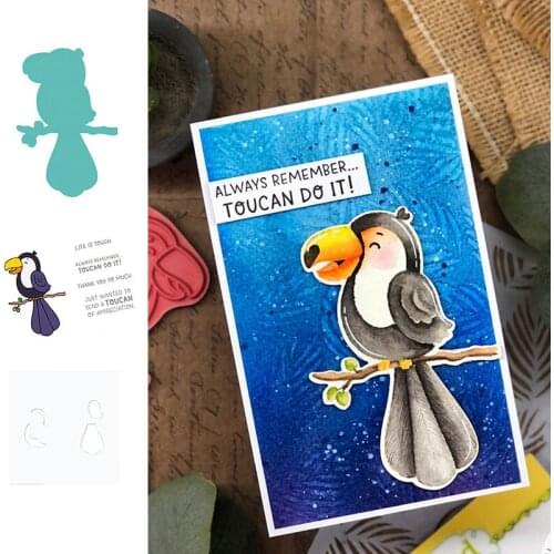 New Toucan Bird Animal Metal Cutting Dies Silicone Stamps Stencil DIY Scrapbooking Paper Handmade Album Die Sheets Greeting Card