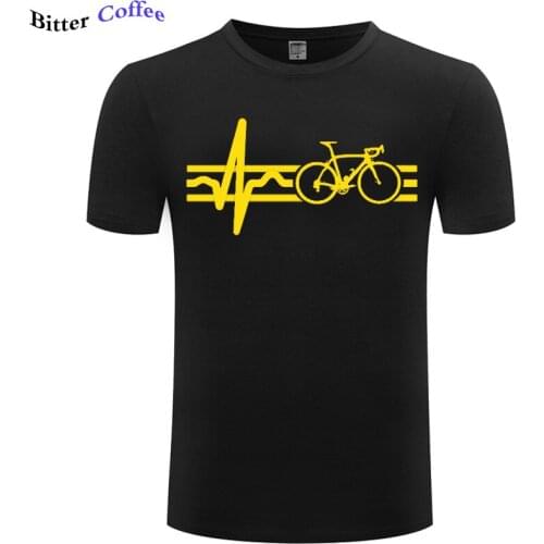 NEW Stylish T Shirts Biker Stripes France Heartbeat Tshirts Mens Cotton Short Sleeved Clothing Hot Selling Men Plus Size