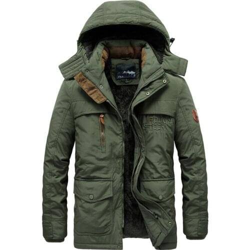Thick Padded Parka Men Winter Jacket New Fashion Hooded Coat Multi-pocket Warm Outerwear Plus Size 5XL 6XL Male Casual Clothing