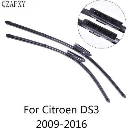 Front and Rear Wiper Blades for Citroen DS3 from 2009 2010 2011 2012 2013 2014 2015 2016 Car Accessories Windshield Wipers