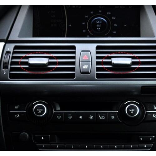 Front Row Wind Grill Paddle For BMW E70 E71 X5 X6 Car Center Left Right Air Conditioner Vent Shift Pick Switch Chrome Replace