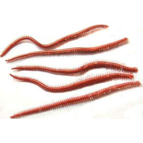 10pcs Worms Soft Lures Bait Shrimp Silicone Artificial Rubber Lure Fishy Lifelike Earthworm Bait Carp Bass Pesca Fishing Tackle
