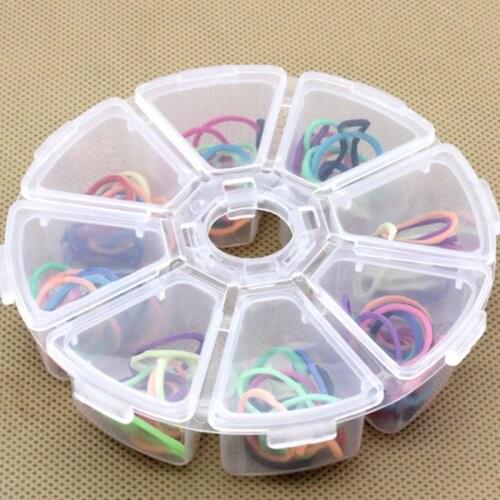 New 8 Round Compartment Storage box Transparent PP plastic box Small Component Jewelry Tool Box Bead Pills Objects Organizer